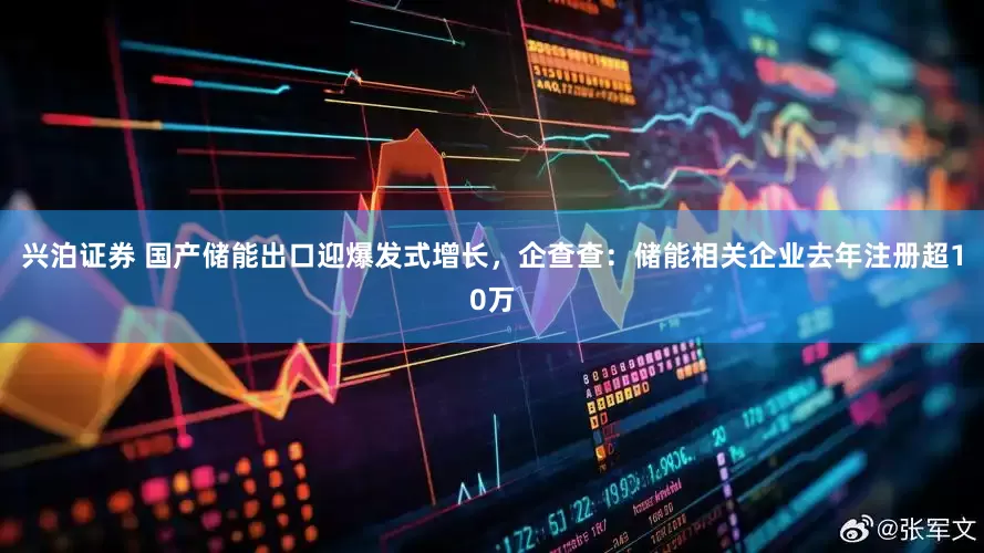 兴泊证券 国产储能出口迎爆发式增长，企查查：储能相关企业去年注册超10万